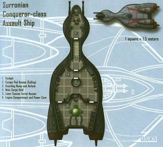 Conqueror Assault Ship - plan. Christopher West, Scum and Villainy, Wizards of the Coast